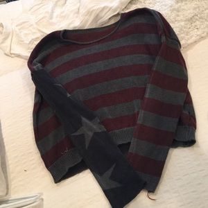 Brandy Melville American flag sweater