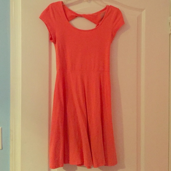 Plain Coral Dress