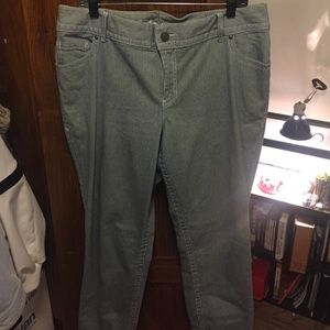 Striped skinny jeans