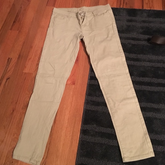 Khaki super skinny jeans
