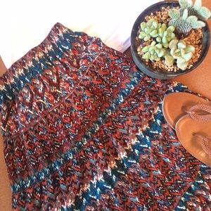 Southwestern Short Broomstick Skirt