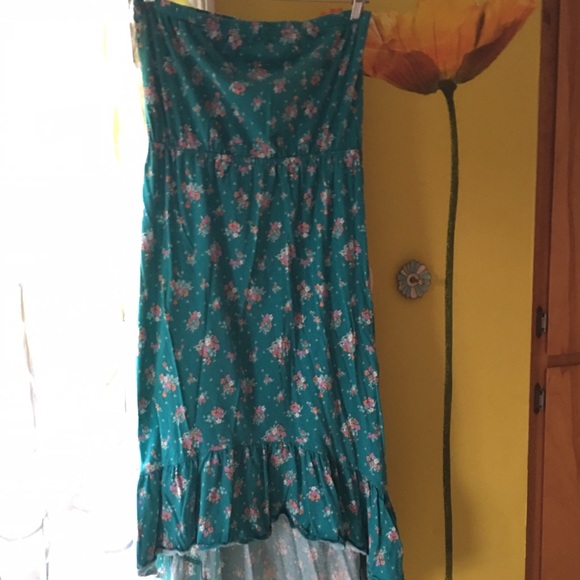 O'Neill strapless high-low soft cotton maxi dress
