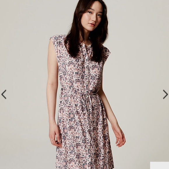 Loft spring cap sleeved shirt dress