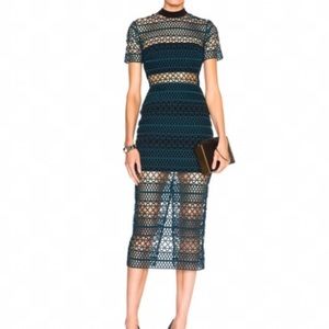 🎉Flash Sale🎉Self Portrait dark green/black dress