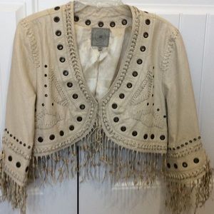 Double D Ranch Leather Fringe Jacket