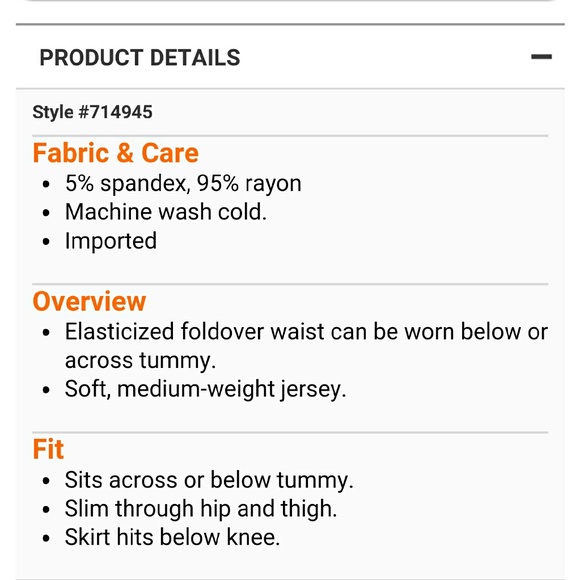 CLEARANCE NEW Maternity fold over skirt soft S SM - Picture 3 of 5