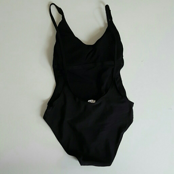 Black Padded High Waisted Low Back Suit - Picture 3 of 4
