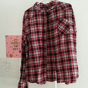 Light Red & Black Flannel