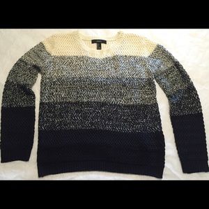 ☄Chevron Patterned Block Striped Knit Sweater☄