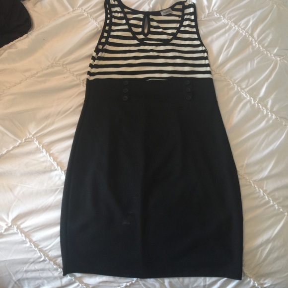 Black and stripe dress