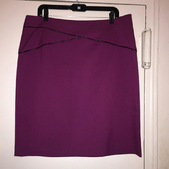 Burgundy Skirt w/ Faux Leather Lining