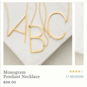 M monogram necklace