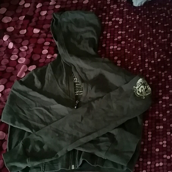 Cropped zip up hoodie