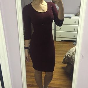 Charlotte Russe Sweater Dress Burgandy