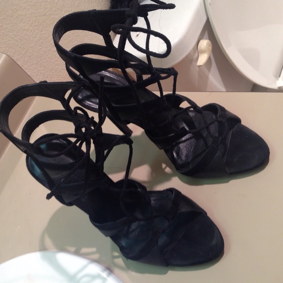 Zara Shoes - Zara lace-up heels.