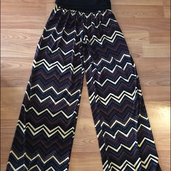 Gilli palazzo style pant in chevron print