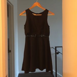 Hollow Lace Flare Dress