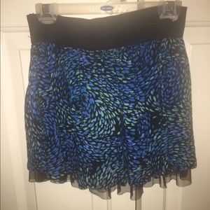 Blue detailed skirt