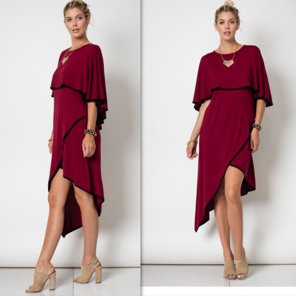 Dresses & Skirts - 🎄SALE “Higher Love” Cape-back w/ Asymmetric Hem