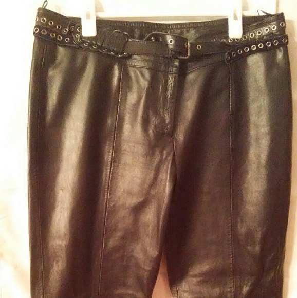 Alberta Ferreti leather pants