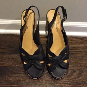 Franco Sarto leather wedges