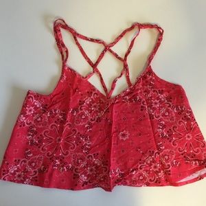 Hollister XS Bandana Print Crop Top