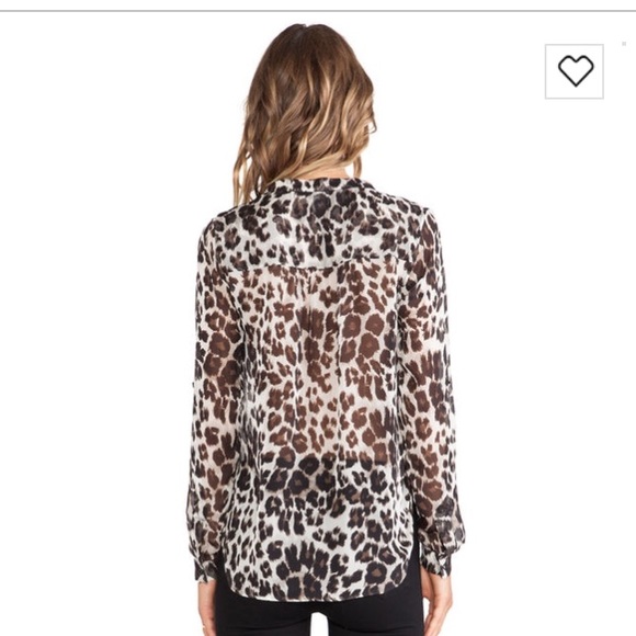 DVF Diane von Furstenberg Snow Cheetah Blouse - Picture 2 of 3