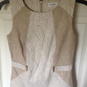 Tan Calvin Klein Dress