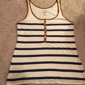 Old Navy blue pinstriped tank top