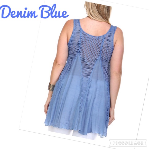 1 Left 2X's HP!!🎉Azure Diva Plus Knit Top - Picture 2 of 4