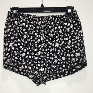 Black and white floral Brandy Melville shorts