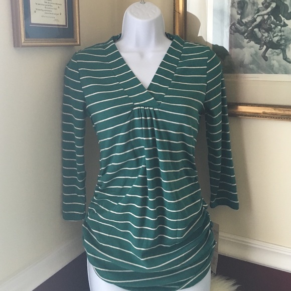 Maternity Sz L Oh Baby by Motherhood Green Top NWT - Picture 3 of 5