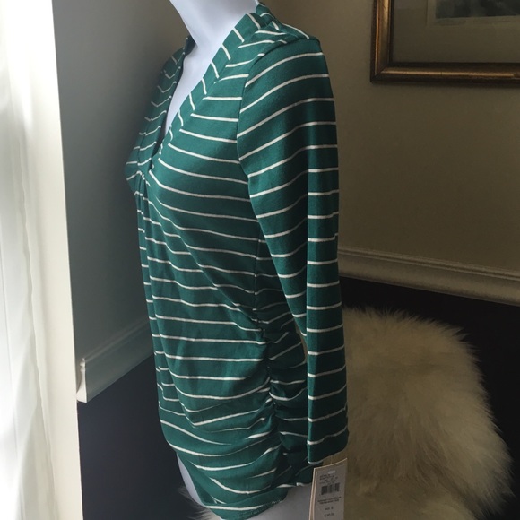 Maternity Sz L Oh Baby by Motherhood Green Top NWT - Picture 4 of 5