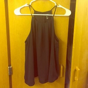 Black boat neck top