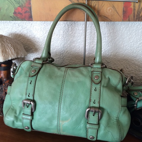 FOSSIL "Maddox" Convertible Satchel in Mint - Picture 2 of 4
