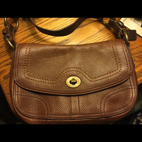 Small Coach leather bag
