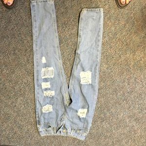 ripped skinny jeans women's