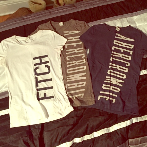 Three Abercrombie & Fitch T-shirts