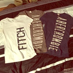 Three Abercrombie & Fitch T-shirts