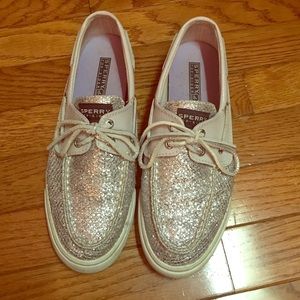 Grey Sparkly Sperrys!