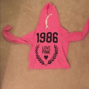 PINK cropped hoodie