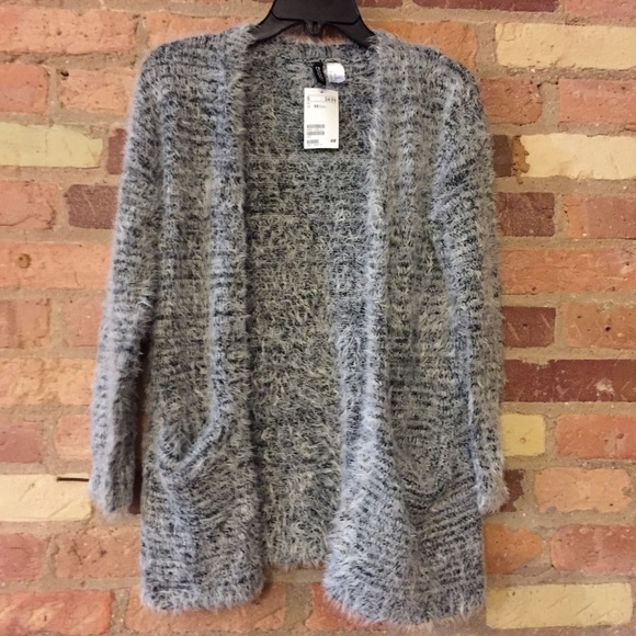 H&M Sweaters - NWT H&M Gray Fuzzy Cardigan