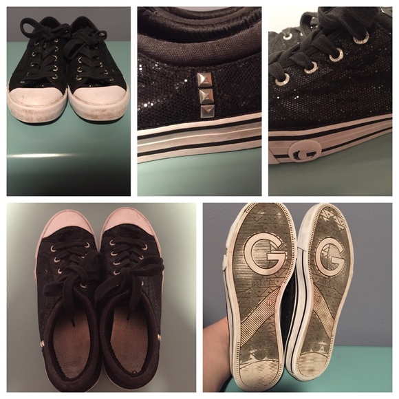 G by Guess Black Sparkle Sneakers - Picture 2 of 4