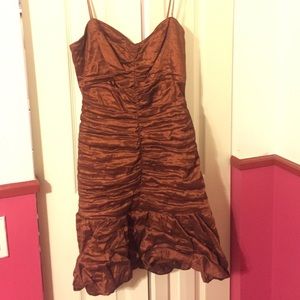 BCBG bronze dress