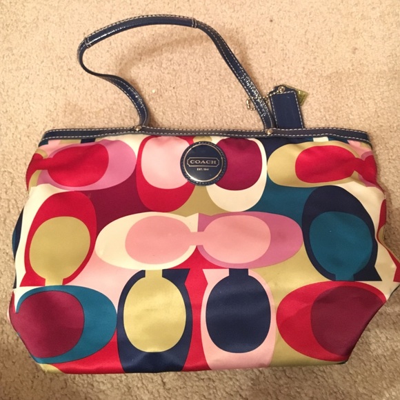 Coach multicolored purse
