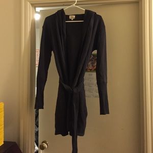 Wilfred hooded jacket with waste tie- Aritzia new