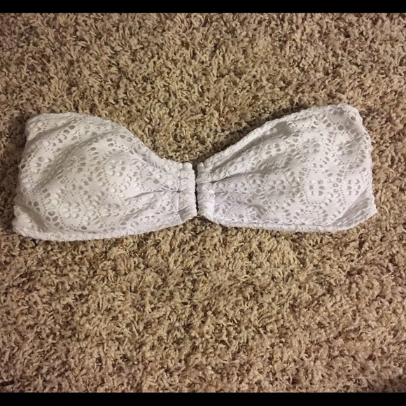 White lace bikini top