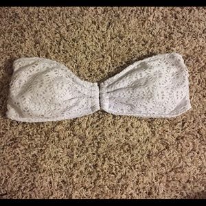 White lace bikini top