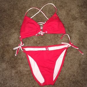 Guess red/white bikini! Never worn!