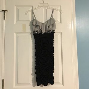 City Triangle Grey and Black Cocktail Dress